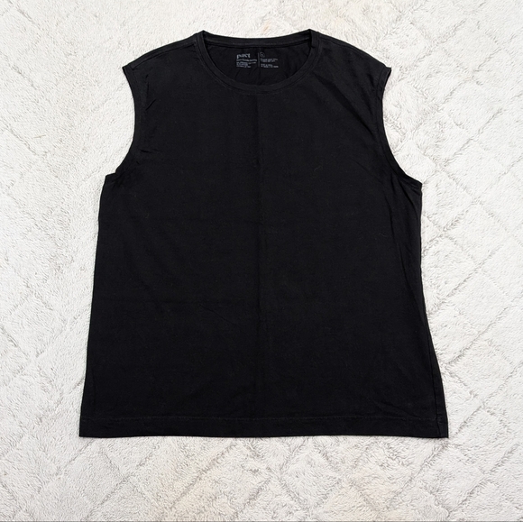 Pact Top Womens XL Black Organic Cotton Stretch Tank Sleeveless Minimal - Picture 1 of 6